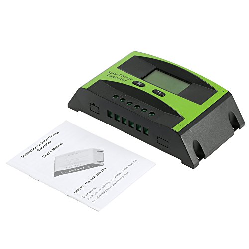 KKmoon 20A 12V/24V Solar Laderegler PWM Aufladung Temperatur Kompensation Überladung Schutz LCD Display für netzunabhängige Solaranlage - 9