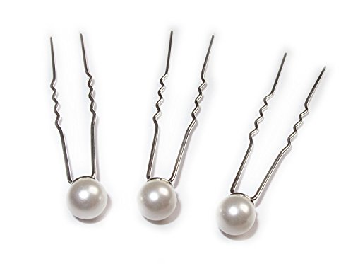 Yulakes 20pcs Perlen Strass Hochzeit Brautschmuck Braut Haarnadel Strass Haarklammer - 3