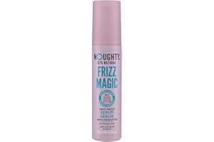 Noughty Frizz Magic Serum, Anti Frizz/Humidity Heat Protection Smoothing Styling Formula for Frizzy, Curly & Wavy Hair, 97% Natural Sulphate Free Vegan Haircare for Smooth Control & Shine (75ml)