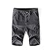Produktbild Karinao Herren Denim Kurze Hose Sommer Cargo Shorts Sport Outdoor Arbeitshosen Freizeithose Baumwolle Bermuda(42,Grau)
