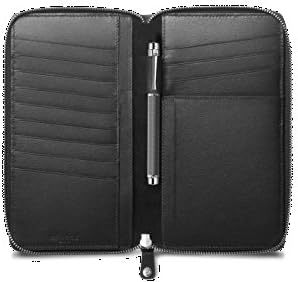 Passport Holder with Zip - Caran d'Ache - Haute Maroquinerie, black