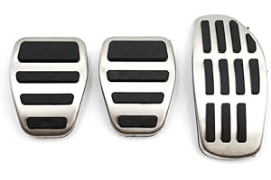 SISIFEIER Cubierta Pedal Coche Para Renault para Grand Scenic 4 IV 2016-2022 Almohadillas Antideslizantes Pedal Coche Almohadillas Sucias Aleación Aluminio Accesorios(3 pcs)