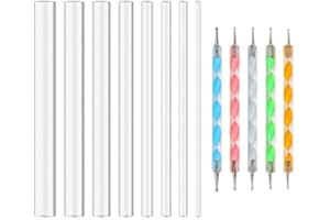 Tuneway Mandala Juego de Herramientas de Puntos para Pintar Rocas,Kit de Puntos para Pintar Rocas,Pincel de Pintura de Piedra de Roca Plantilla de Herramienta de Lunares Cepillo Cosmético