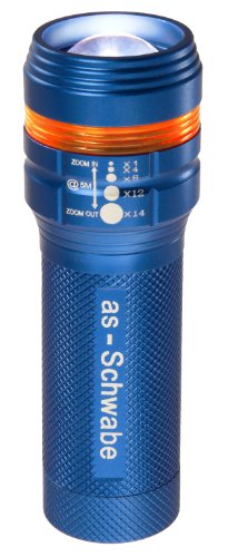 as - Schwabe LichtFabrik LED-Taschenlampe XT 1 mit Zoom Funktion, blau, 42804