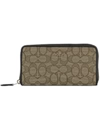 Coach Mujer 58058LIKHAKIBROWN Beige/Marrón Tela Billetera