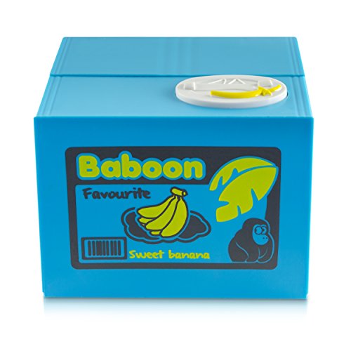 VENKON – Affenspardose: Elektronische Spardose „Spar Affe in der Box“ moderne Sparbüchse – 12 x 10 x 9 cm - 4