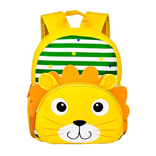 Preisvergleich Produktbild Yeelan Wasserdichte Kinder Rucksack Kindergarten Tasche Kinder Rucksack Kleinkind Schule Daypack für Vorschule Kindergarten Schule Reise Etc (gestreift löwe,Neoprene)