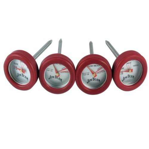 Jim Beam Grillbesteck / Grillzubehör Minithermometer Set, 4 tlg.