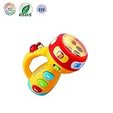 Durshani Flashlight Torch for children / kids - Spin and Learn Colours - Multi-Coloured Torch with Buttons and Sound Effects