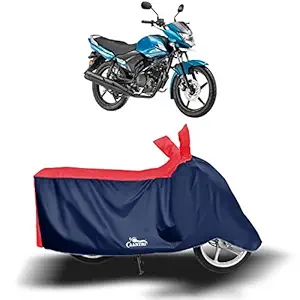 Cover Lab - Yamaha Saluto RX New BS6 Water Resistant - Dust Proof - Full Bike Scooty Two Wheeler Body Cover for Yamaha Saluto RX (Strip Red)