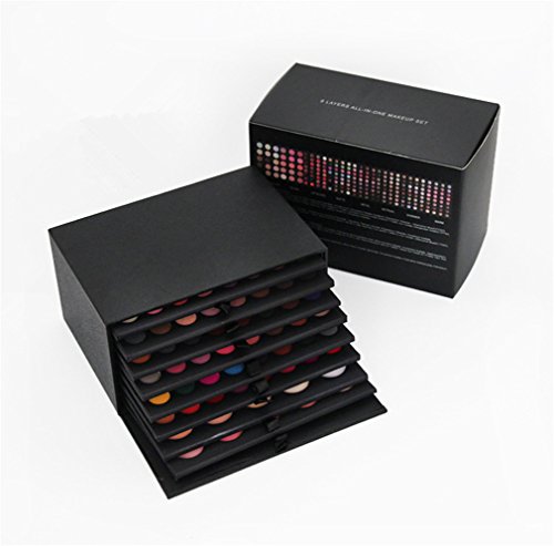 FantasyDay® Professionelle 222 Farben Lidschatten Palette Makeup Kit mit Lipgloss Concealer und Rouge – Ideal für Sowohl den Professionellen als auch Persönlichen Gebrauch - 2