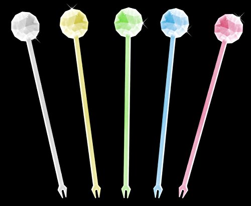 Fackelmann 50423 12 Partysticks Diamant, Snack-Picker, 18 cm