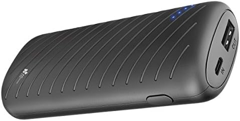 EC Technology Portable Charger 5200mAh Mini External Battery Ultra Compact power bank with AUTO IC 5200 Battery pack for iPhone, iPad, Samsung Galaxy and More - Black
