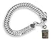 Produktbild Enez Armband Panzerkette 10mm 19cm 925 Sterling Silber plattiert + Geschenkbeutel (SCH 61d)