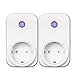 Produktbild 2 Pack Wifi Steckdose, Smart Intelligente WLAN Steckdose kompatibal mit Amazon Alexa, Echo, Echo Dot und Google Home, APP-Steuerung von Nozdom