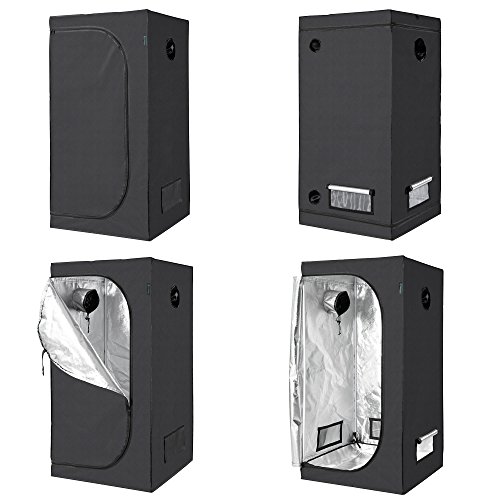 Growbox 80 x 80 x 160 CM IDAODAN Growzelt Growschrank Zuchtschrank Pflanze-Zelt Garten Wachstum Hydro Box für Homegrow 600D Oxford - 3