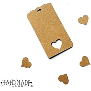 25 Geschenkanhänger Papieranhänger Tags Etiketten Herz