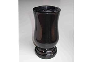 designgrab Taille-Exclusiv XL Vase funéraire en granit Noir suédois
