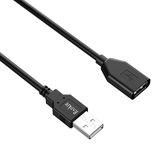 USB Verlängerungskabel, Rankie 2-Pack 0.9m USB 2.0 Extension Kable – A-Stecker auf A-Buchse (Schwarz) – R1330 - 5