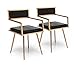 Produktbild Kare Design Armlehnstuhl Jazz Rosegold 2er Set, gepolstert, Edelstahl, Schwarz (H/B/T) 81x49x50cm