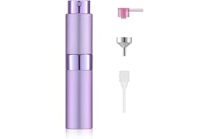 Toureal 8 ml atomizer do perfum, pusta, butelka z rozpylaczem, pojemnik na perfumy, rozpylacz do perfum do ponownego napełniania (fioletowy)