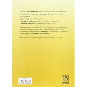 Exercices de grammaire française. Cahier débutant