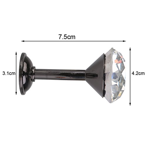 Faux Diamant Vorhang Vorhang tiebacks Tür Tassel Haken 2 Stk. (Schwarz) - 8