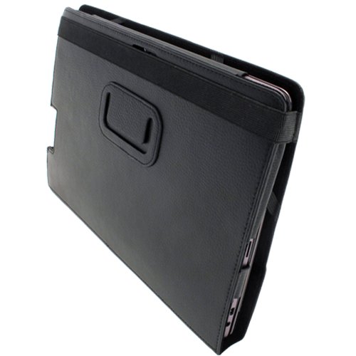 igadgitz ‚Portfolio‘ Schwarz PU Leder Tasche Schutzhülle Hülle Ledertasche Lederetui Etui Case für Asus Transformer Pad & Keyboard Dock TF700 TF700T TF700KL Infinity 10.1″ Android Tablet (Nicht geeignet für TF701T) - 4