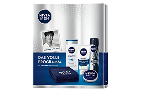 Nivea Men Geschenkset Sensitiv mit gratis Sporthandtuch, 1er Pack (1 x 1 Stück)