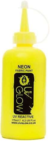 UV Glow Neon Fabric Paint - 175ml Bottles (Yellow)