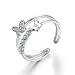 Sizzling Hot Sterling Silver Butterfly Shape Swarovski Elements Adjustable Ring For Women & Girls With Ready To Gift Box RS.349.00