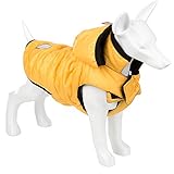 Farbe: gelb luxuriös gepolsteter waschbar Haustier Hund draußen Fell / Jacke warm Fleece (Gelb (L) 22cm XS)