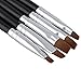 5pcs Nail Art Painting Acrylic UV Gel Salon Pen Flat Brush Kit Set Dotting Tool