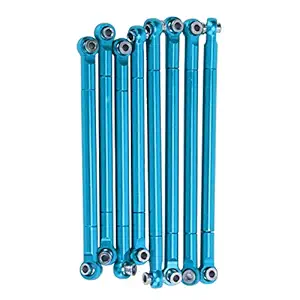 Tie Lever Link Pull Rod, Full Car Tie Rod Aluminum Alloy Reliable 8PCS Lightweight Stable for MN86 RC Car(Blue)