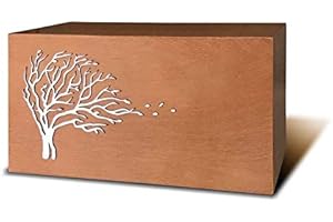Aesthetic Urns Wind Swept tree wooden funeral Urn for ashes Cremation Casket Burial Urn for Ashes memorial Large