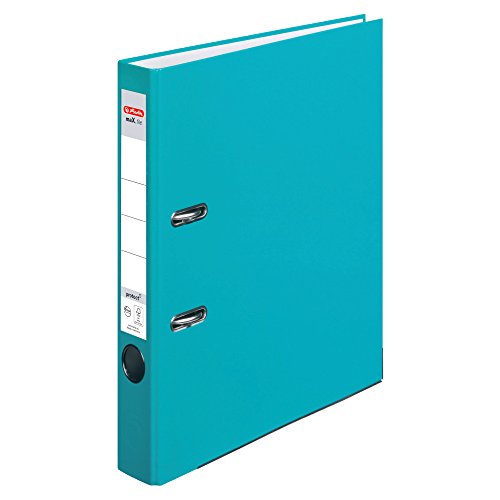 Herlitz maX.File Protect Folder A4 5 cm with Insert Spine Label Turquoise