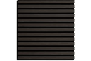 HPFloor Akustikpaneele Dekor Wandpaneele | für Flur Wohnzimmer Innenwanddekoration in Holzoptik Wandverkleidung | geölt | Quadratisch | 60 x 60 cm | 21 mm stark | 4er-Set | schwarzer Filz | Black Oak