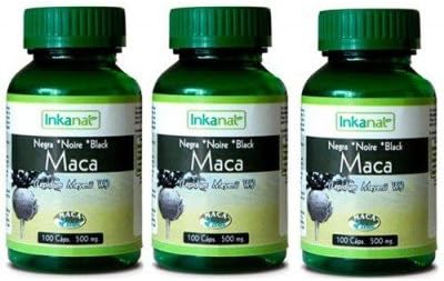 inkanat – Pack 2 + 1U Maca Negra 100 Capsules 500 mg gelatinizada inkanat – Pack 2 + 1 Maca Black