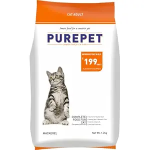Purepet Mackerel Adult Dry Cat Food, 1.2 kg