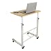 Produktbild Soges 80x40cm Betttisch / fahrbarer Laptoptisch neigungs und höhenverstellbar auch für die professionelle Pflege, Teak