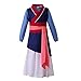 Produktbild Lazzboy Frauen Prinzessin Kleid Blau Film Cosplay Kostüm Kimono Mulan Chinesisches Traditionelles Hanfu Damen(Blau,M)