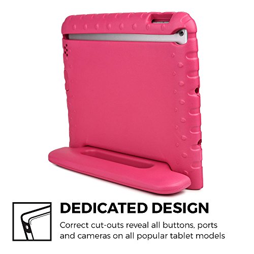 iPad 4 3 2 hülle fur kinder, COOPER DYNAMO Beanspruchbare, strapazeirfähige, robuste, gepolsterte Hartschalenhülle mit integriertem Griff, Standfunktion & durchsichtigem Displaysschutz (Pink) - 4