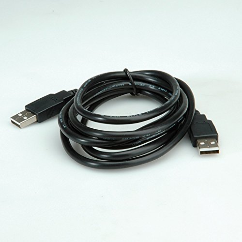 Hosaire USB 2.0 Datenkabel PC zu PC Schnelle Geschwindigkeit Linkkabel für Windows 10/8/7, Einfachster Datenaustausch Zwischen 2 Computern,Schwarz - 8