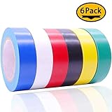 cinta scotch super 33 precio Rollos de Cinta Aislante Set: 6 pack en una pila de 6 colores (amarillo, verde, azul, rojo, blanco y negro)