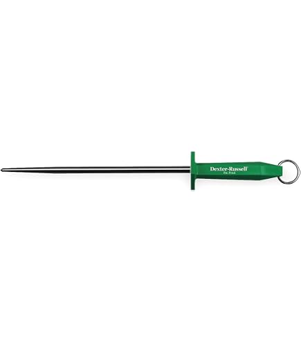 Mercer Culinary 10-Inch Diamond Sharpening Steel - Knife Honing Rod, Black Polypropylene Handle