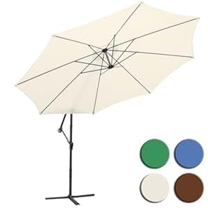 Amazon.de: Sonnenschirm, für Garten oder Veranda, mit Ausleger