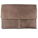 Produktbild ROYALZ Leder Tasche für Apple Macbook 12 Zoll Lederhülle (ab 2015) mit Retina Display Notebook Schutztasche Sleeve Retro Vintage Look, Farbe:Graubraun