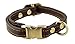 Price comparison product image Covink® Adjustable Lenght From 9.5 Inch to 13 Inch, 0.6 Inch wide Genuine Leather Dogs Collar for Medium Dogs Small dogs Brown