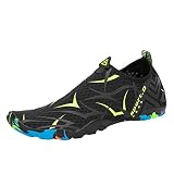 Dorical Badeschuhee Unisex Wasserschuhe Schwimmschuhe Surfschuhe Strandschuhe Gymnastiksschuhe Yoga-Schuhe Barfußschuh Aquaschuhe Schnell Trocknend Rutschfeste für Damen Herren (Grün,40 EU)