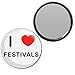 I Love Festivals - 77mm Round Compact Mirror